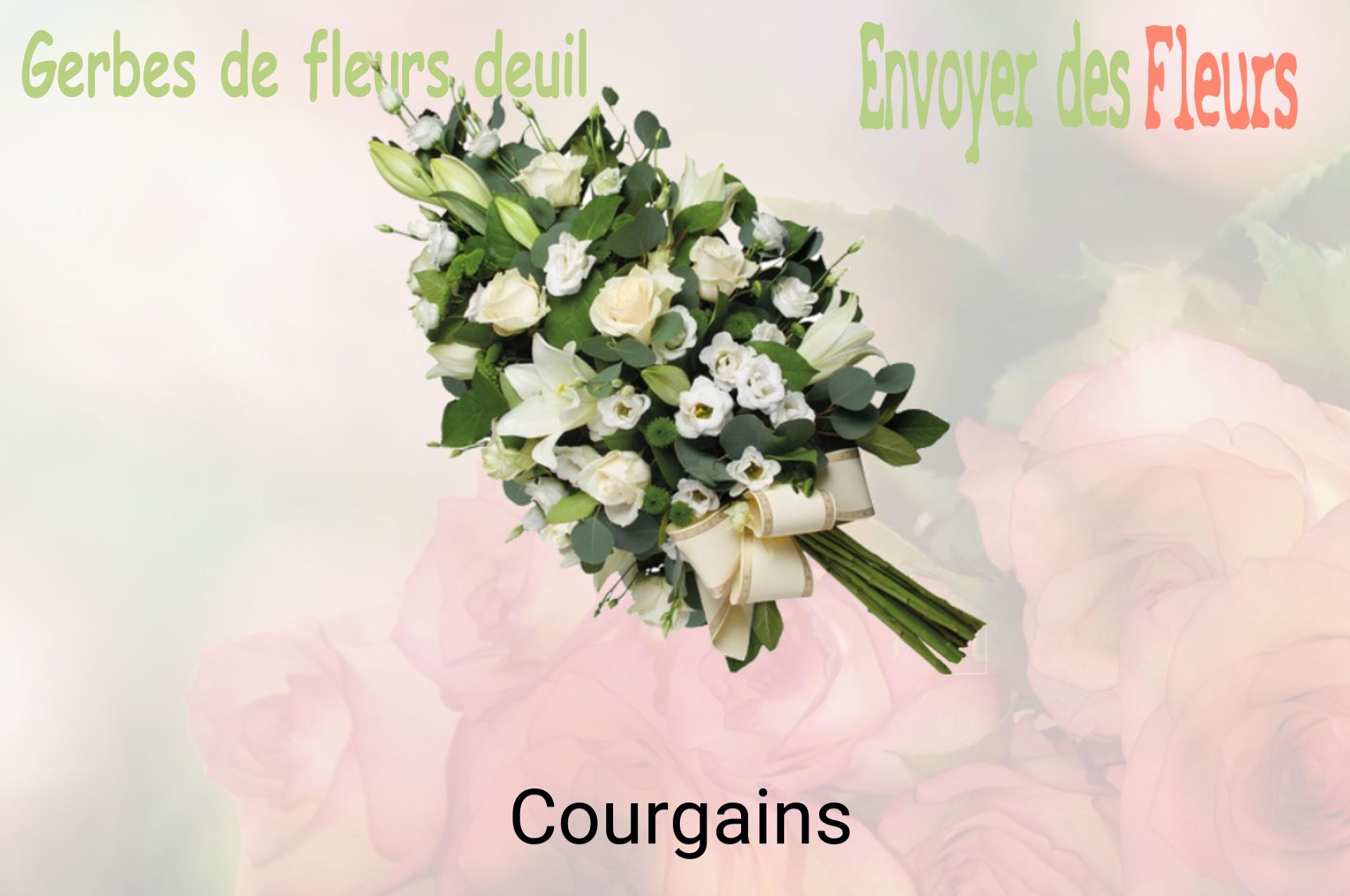 Gerbe de fleurs de deuil livrée à Courgains